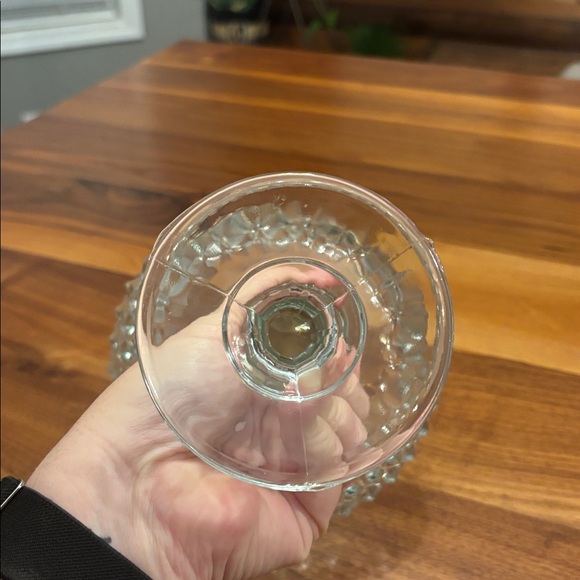 Vintage Indiana Glass Diamond Pointe Compote Pedestal Candy Serving Dish Bowl - Picture 4 of 6